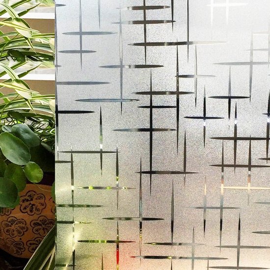 Antistatische Fensterfolie，blickdichte Sichtschutzfolie，dekorfolie Mit Sternenmotiv，geeignet Für Wohnzimmer，45 × 100 Cm