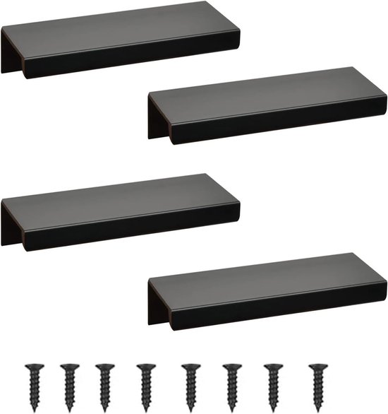 Möbelgriffe，4 Stück，lochabstand 128 Mm，15 × 3,2 × 1,8 Cm，geeignet Für Türstärken Von 15，22 Mm，verdeckte Türgriffe，schubladengriffe Aus Aluminium