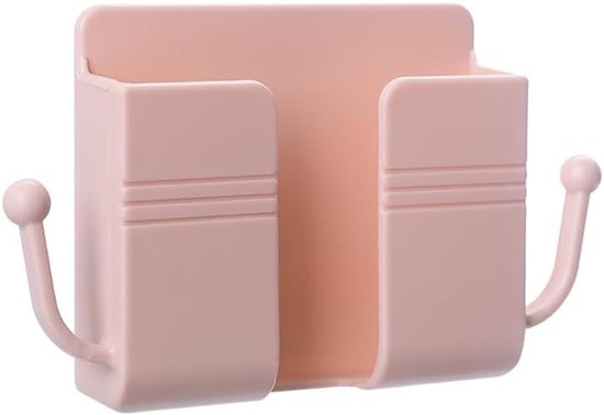 Wandmontierbarer Schwammhalter Mit Doppelhaken, Selbstklebender Küchenspülen-organizer (rosa)