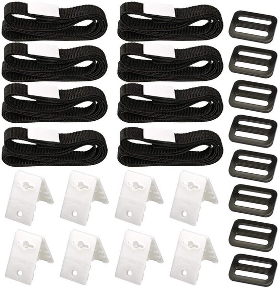 Allecta - Poolabdeckungsset Mit Befestigungsgurten Und Clips, Poolrollenset.