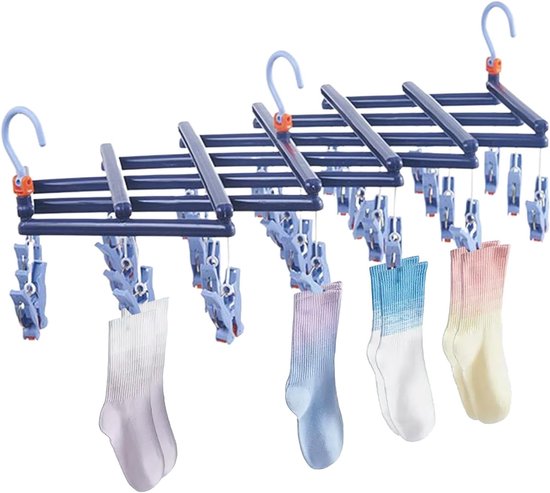 Faltbare Sockentrockner，hängender Kleiderständer，faltbarer Kleiderständer，windfester Sockenständer Mit Drehbarem Haken