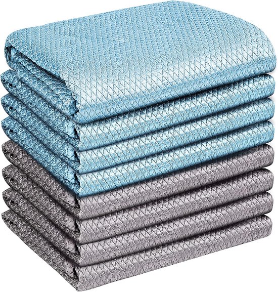 Magisches Reinigungstuch，8er-pack Fusselfreie Mikrofasertücher Für Glas Und Fenster，nano-poliertuch Für Alle Haushaltszwecke，40 X 30 Cm