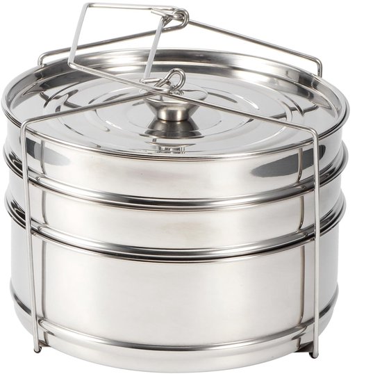 Dailygoods – Stapelbarer Kochtopf Mit 3 Ebenen – Edelstahl – Dampfgaren – Gesund
