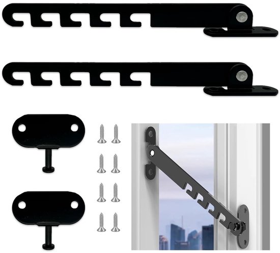 Dailygoods，fenstersicherungsset，2-teilig，kippfenstersicherung，überspannungsschutz，verstellbare Öffnungsweite
