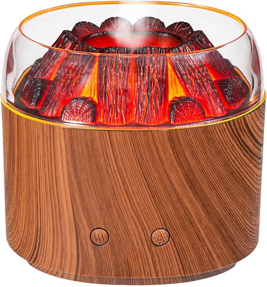 Vulkanflammen-diffusor，tragbarer 160-ml-luftbefeuchter Mit Nebelfunktion，beruhigender Dufttherapie，geräuschloses Aromatherapiegerät