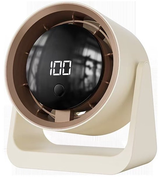 Ventilatoren，tragbarer Tisch- Und Wandventilator (2-in-1)，leistungsstarker Akku，intelligentes Led-display，usb-c-aufladung，140° Neigbar