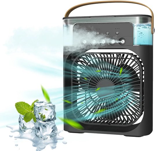 Ventilator Mit Luftbefeuchtung，tragbare Klimaanlage，led-beleuchtung，7 Farben
