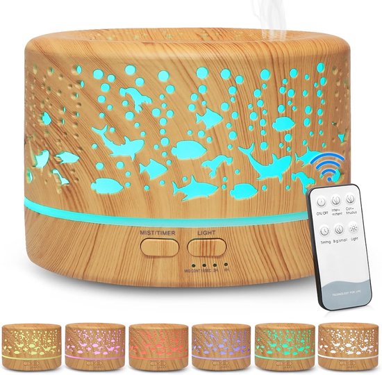 Ultraschall-aroma-diffusor 700 Ml – Timer, 7-farbige Led-beleuchtung Für Zuhause, Büro Und Yoga