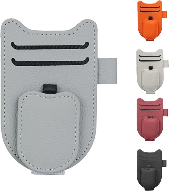 Brillenhalter Fürs Auto – Sonnenblenden-organizer – Sichere Aufbewahrung – Mit Kartenfach – 12 X 9 X 3,5 Cm