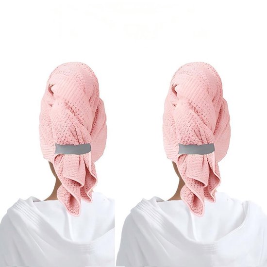 Mikrofaserhandtuch Zum Trocknen Langer Haare，105 X 63 Cm，großes Haarhandtuch，schnelltrocknend Und Super Saugfähig，2er-set