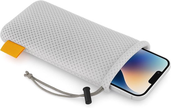Universelle Handytasche Aus Nylonnetz，18 X 9 Cm，passend Für Gängige Smartphones Bis 6,5 Zoll，zubehör-netztasche，grau