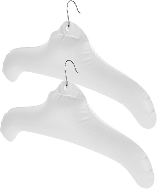 Set Aus 2 Faltbaren，aufblasbaren Kleiderbügeln Aus Robustem Pvc Mit Metallhaken，ideal Zum Trocknen Von Hemden
