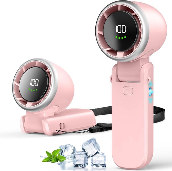 Tragbarer Handventilator，wiederaufladbarer Handventilator Mit 100 Geschwindigkeitsstufen，5000-mah-akku