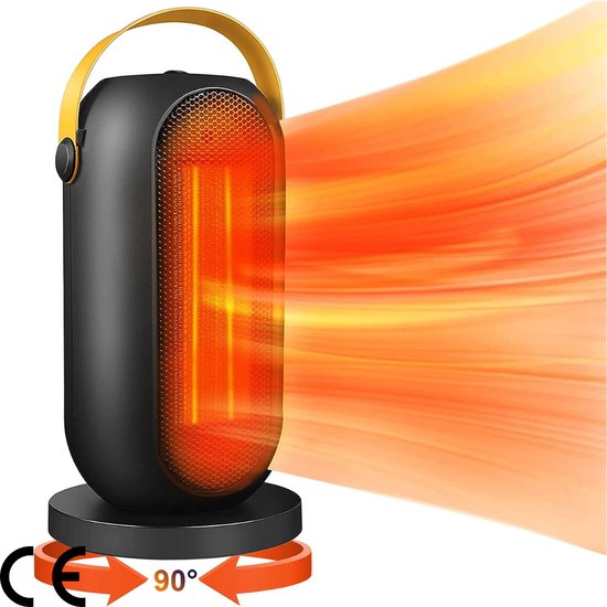 Tragbarer Keramik-heizlüfter 1200 W，mit 90°-oszillation Für Badezimmer，3 Einstellungen，geeignet Für Schlafzimmer Und Büros Bis 20 M²