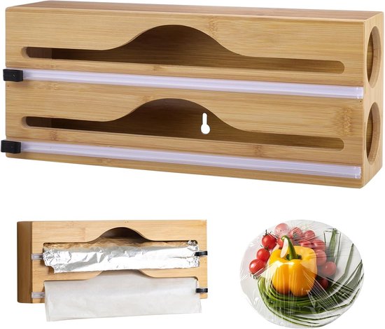 Folienhalter - Rollenhalter - Folienschneider-spender - Küchenorganizer