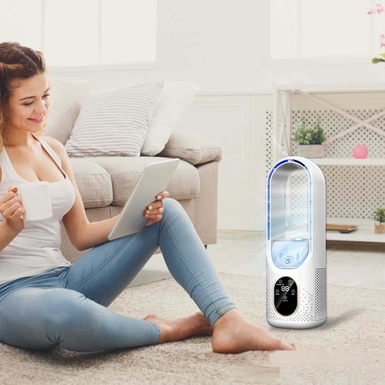 Tragbarer Klimaanlagenventilator, Verdunstungskühler, Usb-klimaanlagenventilator, Mini-klimaanlagenkühler (blau)