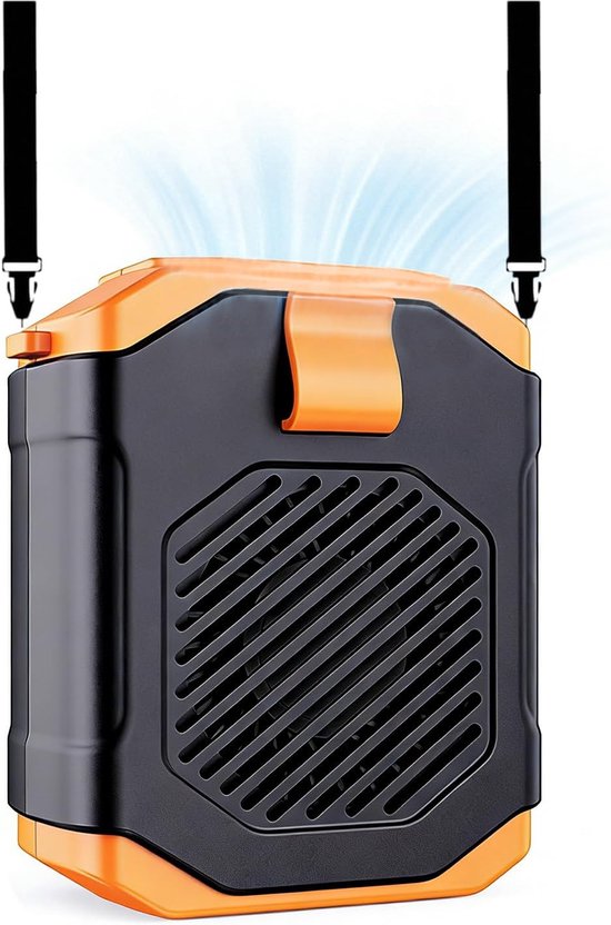 Dieser Tragbare Ventilator Mit Integriertem Gürtelclip Ist Wiederaufladbar Und Kann An Gürtel Oder Hose Befestigt Werden