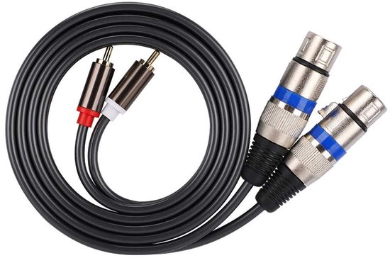 Egoods - Dual-audio-adapterkabel Von Rca Auf Xlr-buchse, Patchkabel Für Mikrofonmischer Und Kopfhörerverstärker