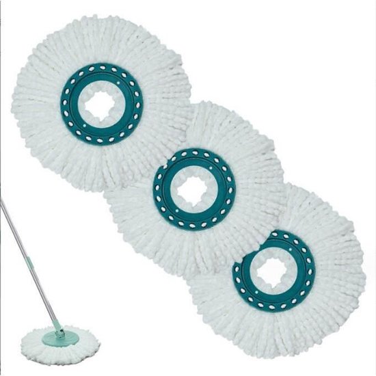 3-teiliges Ersatzmoppkopf-set Für Leifheit Clean Twist Scheibenmopps，hergestellt Aus Hoch Saugfähigem Mikrofasermaterial