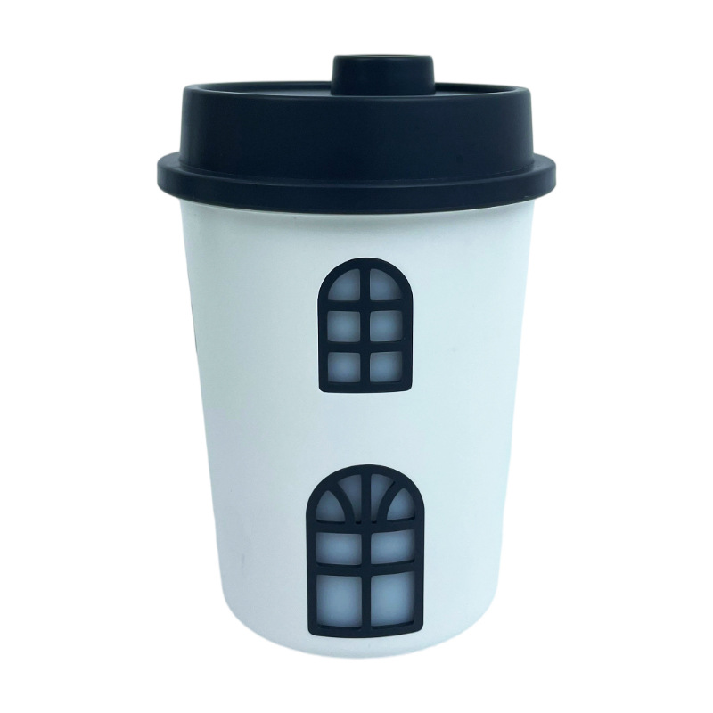 350-ml-kaffeebecher-luftbefeuchter Mit 7-farbiger Rgb-stimmungsbeleuchtung, Leiser, Großer Nebel, Aromadiffusor Für Schlafzimmer Und Büro