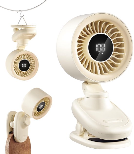 Tischventilator Mit Digitalanzeige，100 Geschwindigkeitsstufen，verstellbarer Winkel