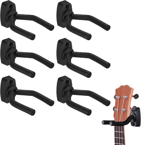 6 Niedrige Haken, Wandhaken, Gitarrenhalter, Ukulelenhaken, Haken Für Gitarre