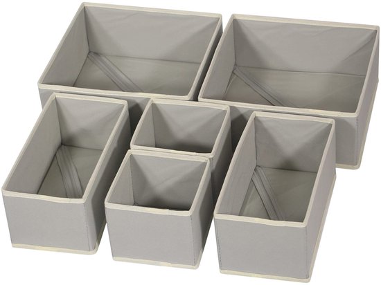 Kleiderschubladen-organizer，6-teiliges Schubladeneinteiler-set，faltbarer Kleiderorganizer，wäscheorganizer Aus Stoff，geeignet Für Hemden