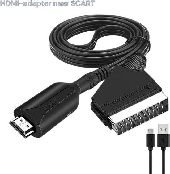 Konverter，hdmi-zu-scart-konverter，1080p/720p-hdmi-zu-scart-konverter，hd，für Hd-fernseher，ps3-spielkonsolen