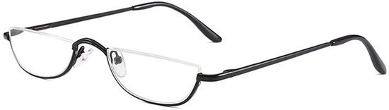 Lesebrille, Metall, Halbmarkenkonforme Brille, Klassisch, Schmale Federscharniere, Arbeitsbrille, Lesehilfe Mit Sehstärke, Unisex (300°)