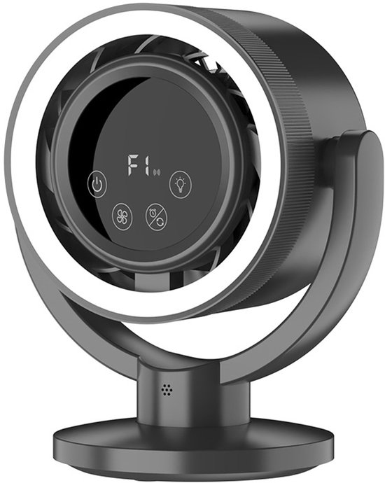 Intelligenter Tischventilator，oszillierender Ventilator Mit Digitaler Anzeige，4 Einstellbaren Geschwindigkeitsstufen，12-stunden-timer
