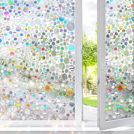 Selbstklebende，antistatische Fensterfolie，mit Lasergraviertem Kieselsteinmuster，geeignet Für Wohnzimmer，45 × 200 Cm