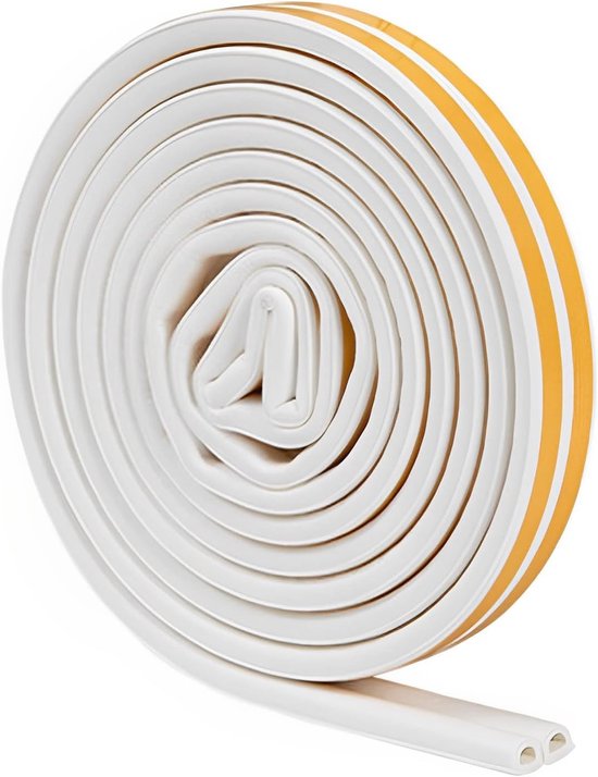 Klebeband, 6 M D-profil, Selbstklebendes Gummi-schlagschutzband, Wasserdicht, Wetterfest, Türklebeband, Schalldämmend, Abdichtend