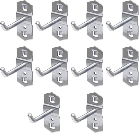 10er-set，supermarktregalhaken，quadratische Lochwandhaken，metallhaken Für Warenträger，geeignet Für Supermärkte，werkstätten Und Geschäfte，100 Mm