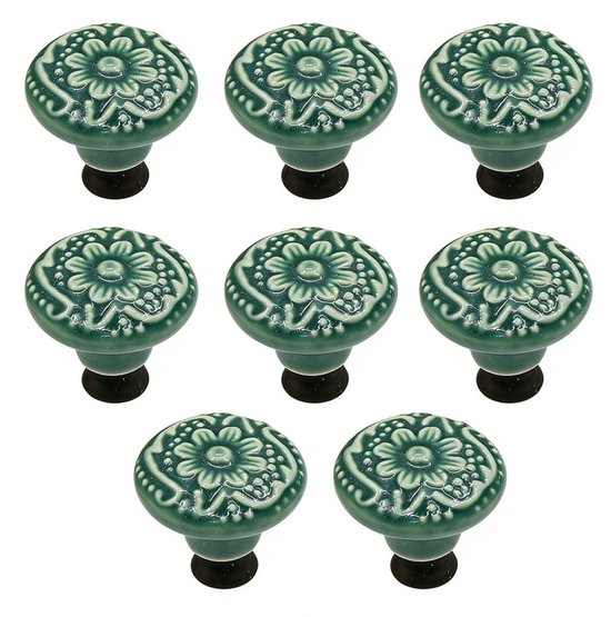 Vintage Keramik-schubladengriffe – Möbelknöpfe – Inklusive Schrauben – Geeignet Für Schminktische – 8-teiliges Set – Stil A