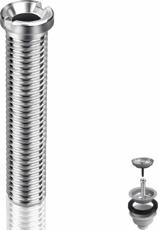 Einteiliger，hohler Edelstahl-ablauffilter Mit Gewinde，70 Mm，geeignet Für Waschbecken，robuster Ventilanschluss Ø12 Mm，geeignet Für Küchenspülen