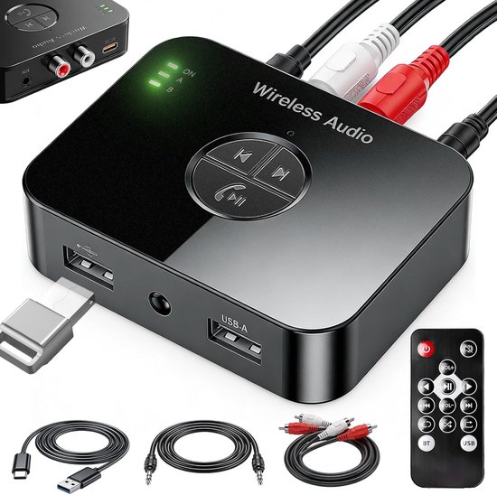 Bluetooth-adapter Für Stereoanlage，bluetooth 6.0-audioadapter，bluetooth-transmitter Mit 3,5-mm-aux-rca-kabel，audio-transmitter Mit