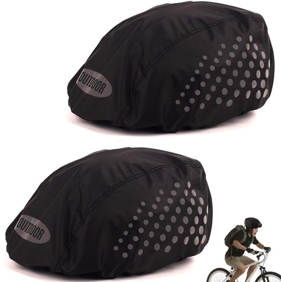 2x Fahrradhelm-regenschutz，wasserdichter Schutz Für Fahrradhelme，reflektierende Kappe Für Helme，fahrradhelmüberzug，reflektierende Streifen