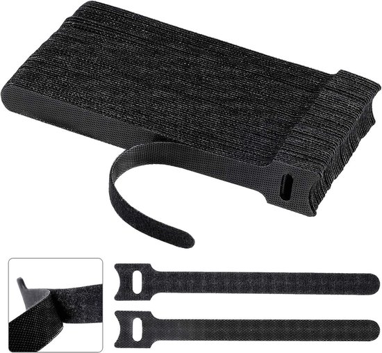 60 Stück Kabelbinder，wiederverwendbare Klett-kabelbinder，150 X 12 Mm，verstellbare Klett-kabelbinder Für Zuhause Und Büro