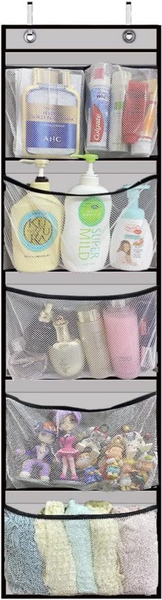 Hängeregal，hängeorganizer Mit 5 Netztaschen Und 8 Klettverschlüssen，aufbewahrung Für Kuscheltiere