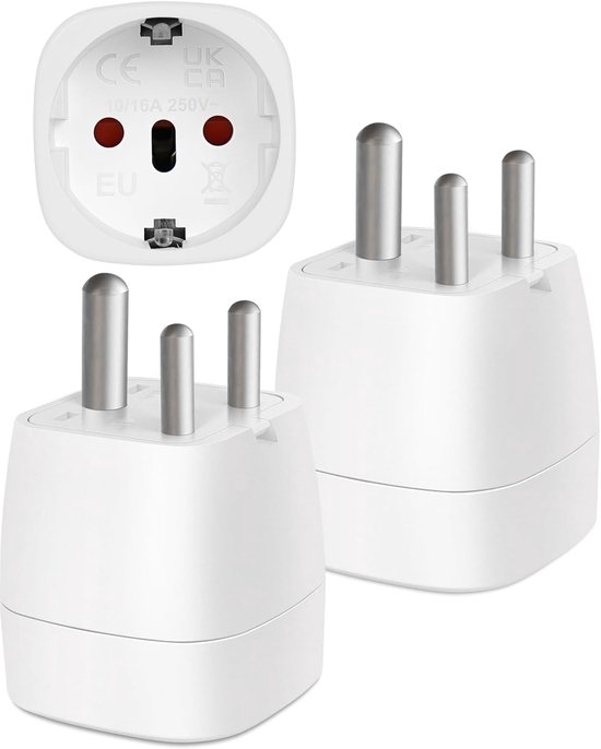 Passend Für [2 Stück]: Indischer Steckeradapter, Reiseadapterzubehör, Eu Auf Typ D, Reiseadapter Für Indien, Nepal, Sri Lanka, Mosambik