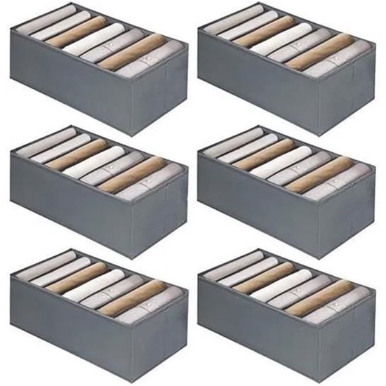 6-teiliges, Faltbares Kleiderschrank-aufbewahrungsset Mit 7 Fächern. Geeignet Zur Aufbewahrung Von Kleidung.