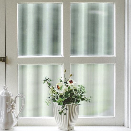 Fensterfolie – 15,7 X 78,7 Zoll Wellglas-sichtschutzfolie – Mattes Vinyl, 3d-dekoraufkleber, Klebstofffrei Für Badezimmer Und Wohnzimmer