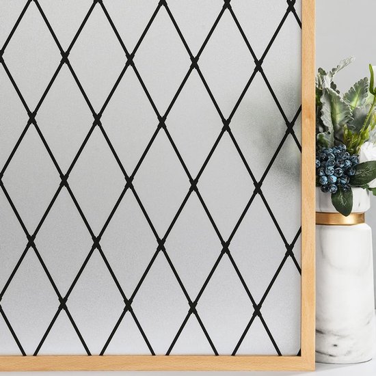 3d-sichtschutzfolie (44,5 Cm X 1,98 M) – Klebstofffrei, Wärmeregulierend Und 96 % Uv-schutz, Dekorative Milchglas-tapete Für Zuhause/büro