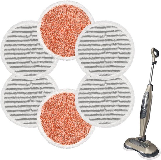 Ersatzpads Für Dampfreiniger，passend Für Shark S7000 / S7001 / S7201，6 Stück，mikrofaser-wischmopppads，inklusive 2 Scheuerpads