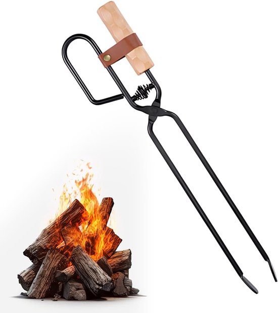 46 Cm Lange Feder-feuerzange – Vielseitiges Kaminbesteck – Für Öfen, Grills Und Lagerfeuer