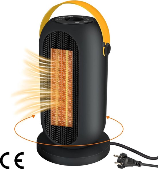 Energiesparender Keramik-heizlüfter 1200 W，leiser Elektroheizlüfter Mit 90°-drehung，umweltfreundlicher Heizlüfter Mit 6 Heizstufen