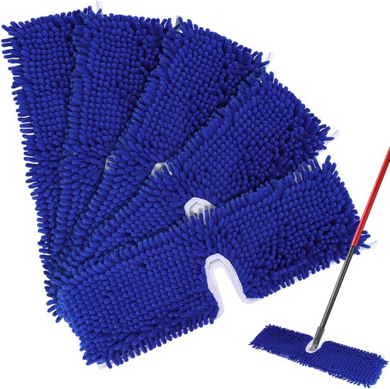Ersatz-wischmoppköpfe Passend Für O-cedar Dual Action Flip Mops，doppelseitige Chenille-ersatzpads，5 Doppelseitige Chenille-mikrofaserpads