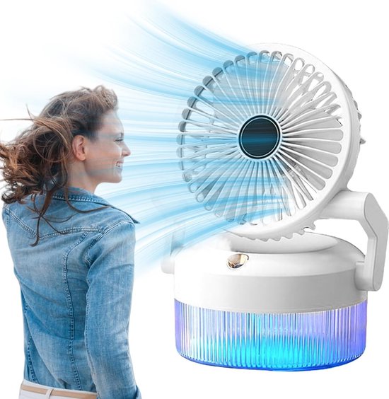 Ventilator，usb-aufladbar，geräuscharme Kühlung，faltbarer Tragbarer Ventilator Mit Lampe Für Reisen