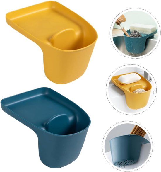 2er-pack Küchenspülen-abtropfkörbe – Becher-siebset Mit Abtropfkorb-lochdesign (rosa, Blau)