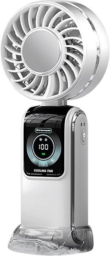 Tragbarer Handventilator，faltbarer Handventilator Mit Digitalanzeige，einstellbare Geschwindigkeit，lange Akkulaufzeit